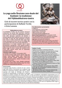 Śivaismo non duale del Kashmir con Raffaele Torella